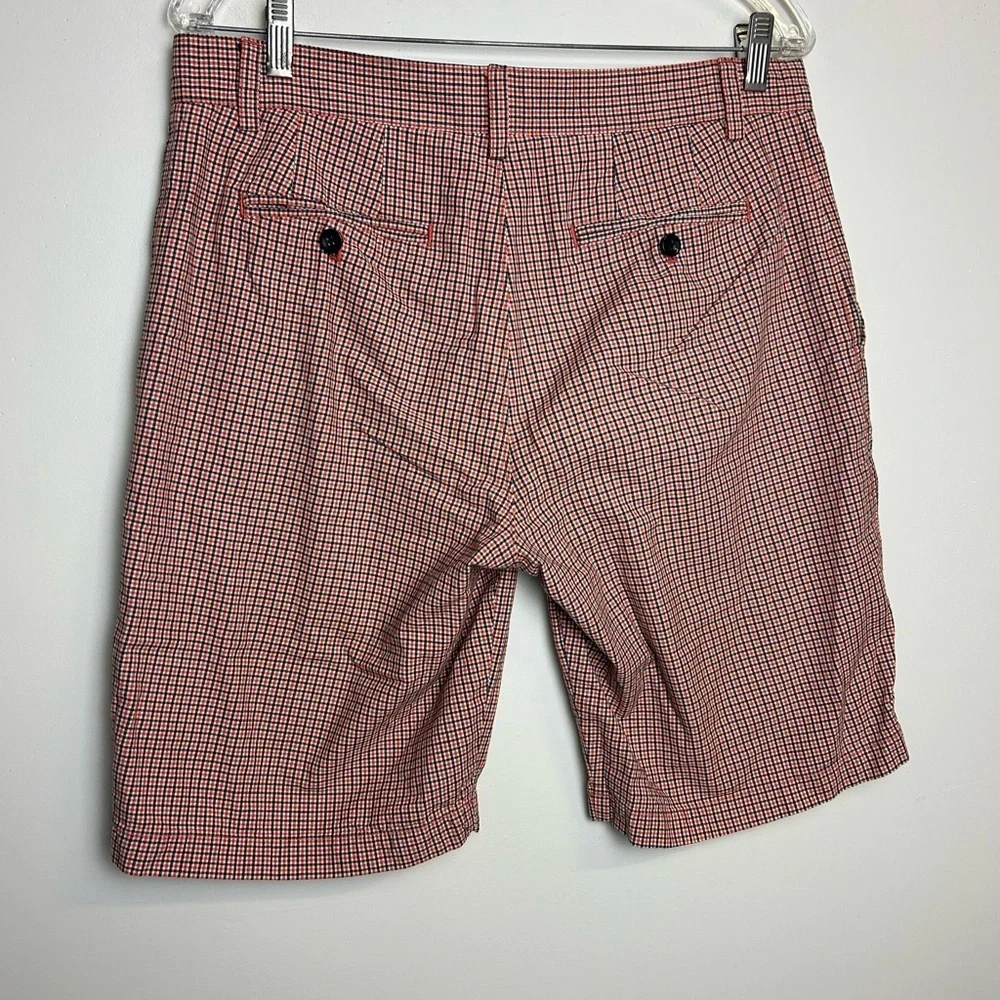 Banana‎ Republic Men's 109% Cotton Red Checkered Shorts Size 32 Old Money Preppy